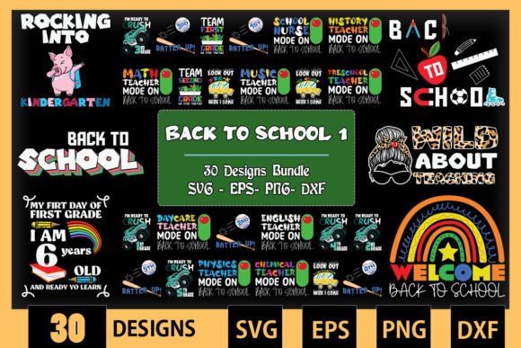 Back to School 1 Bundle SVG 30 Designs: A Versatile Resource for Educators and Creators