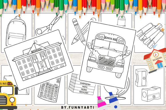 Back to School Supplies Coloring Pages: A Creative Tool for Learning and Engagement