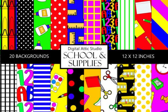 Back to School Supplies Scrapbook Paper: A Versatile Creative Resource