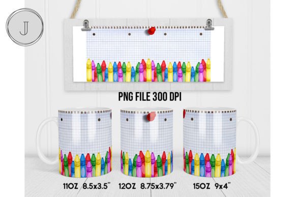 Crayon Mug Back to School Add Text Wrap6: A Practical Design for Creative Use