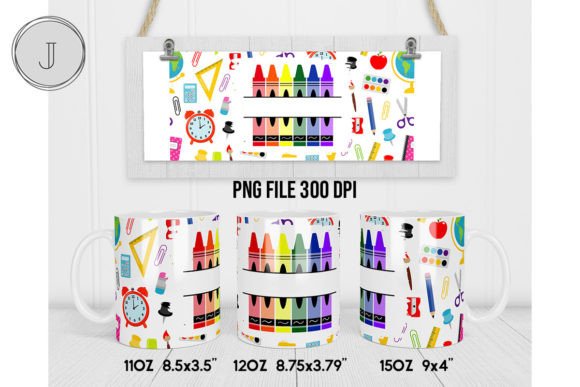 Crayon Mug Back to School Add Text Wrap8