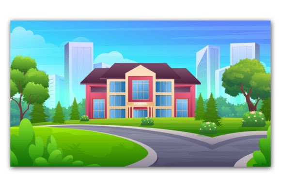 Modern School Building with Skyscraper: A Vision for the Future of Education