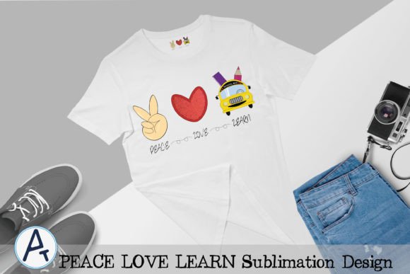 Peace Love Learn Cute Sublimation PNG: A Strategic Design for Creative Businesses