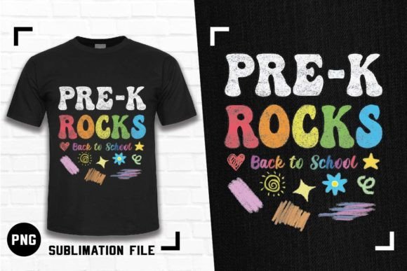 Pre-k Rock Back to School Teacher Tshirt: A Versatile Design for Sublimation Projects