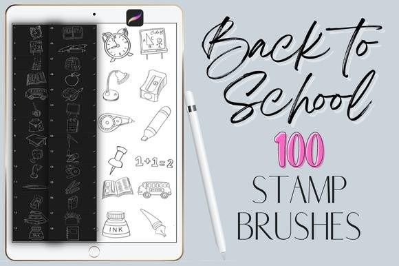 Procreate Back to School Stamp Brushes