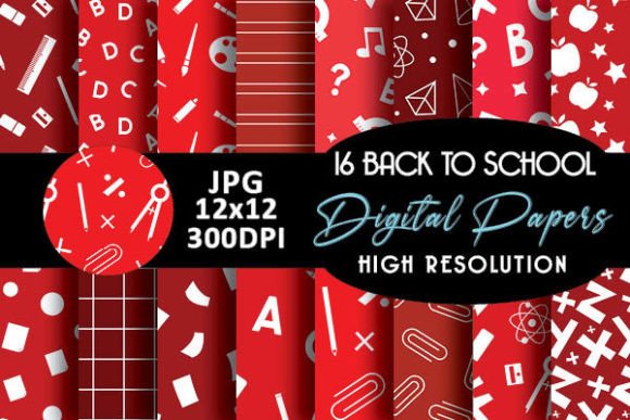 Red Back to School Digital Papers: A Versatile Tool for Creative Workflows