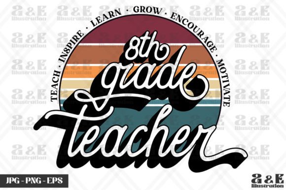 Retro 8th Grade Teacher Back to School