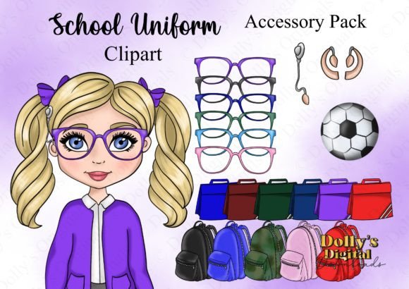 School Dolls Accessories Pack Glasses