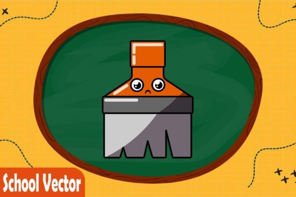 School Vector - Big Paintbrush: A Versatile Tool for Educational Use