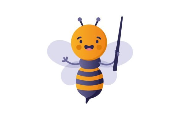 Smart Bumblebee Teacher with Pointer in: A Symbol of Modern Education