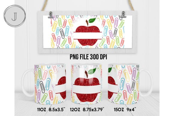 Teacher Mug Back to School Apple Mug6: A Versatile Digital Design for Custom Creations